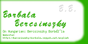 borbala bercsinszky business card